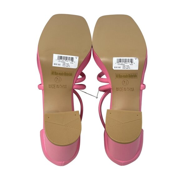 Windsor Women's April Pink Squared Toe High Heels Sz 7.5 - NWB - Picture 6 of 9